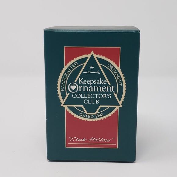 1990 Hallmark Club Hollow Keepsake Collectors Club Holiday Christmas Ornament - Picture 1 of 9